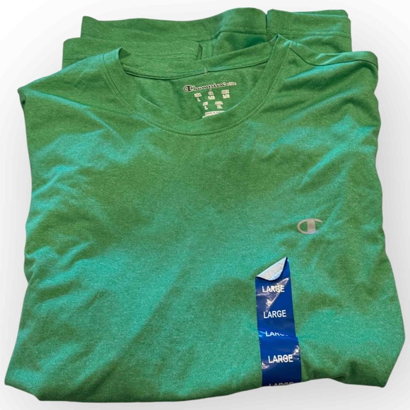 CHAMPION Elite Men’s Dri-Fit Short Sleeve Tee, Green, Size Large, NWT 546L - Picture 3 of 5
